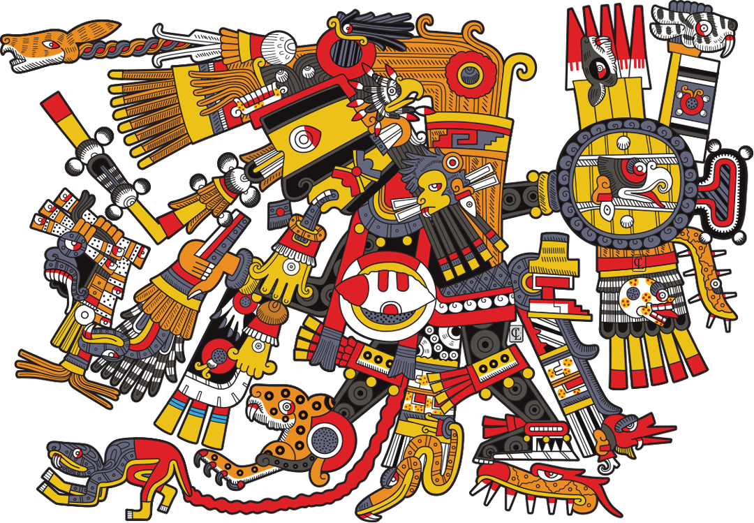 Imagen de Tezcatlipoca, interpretación de Carlos López